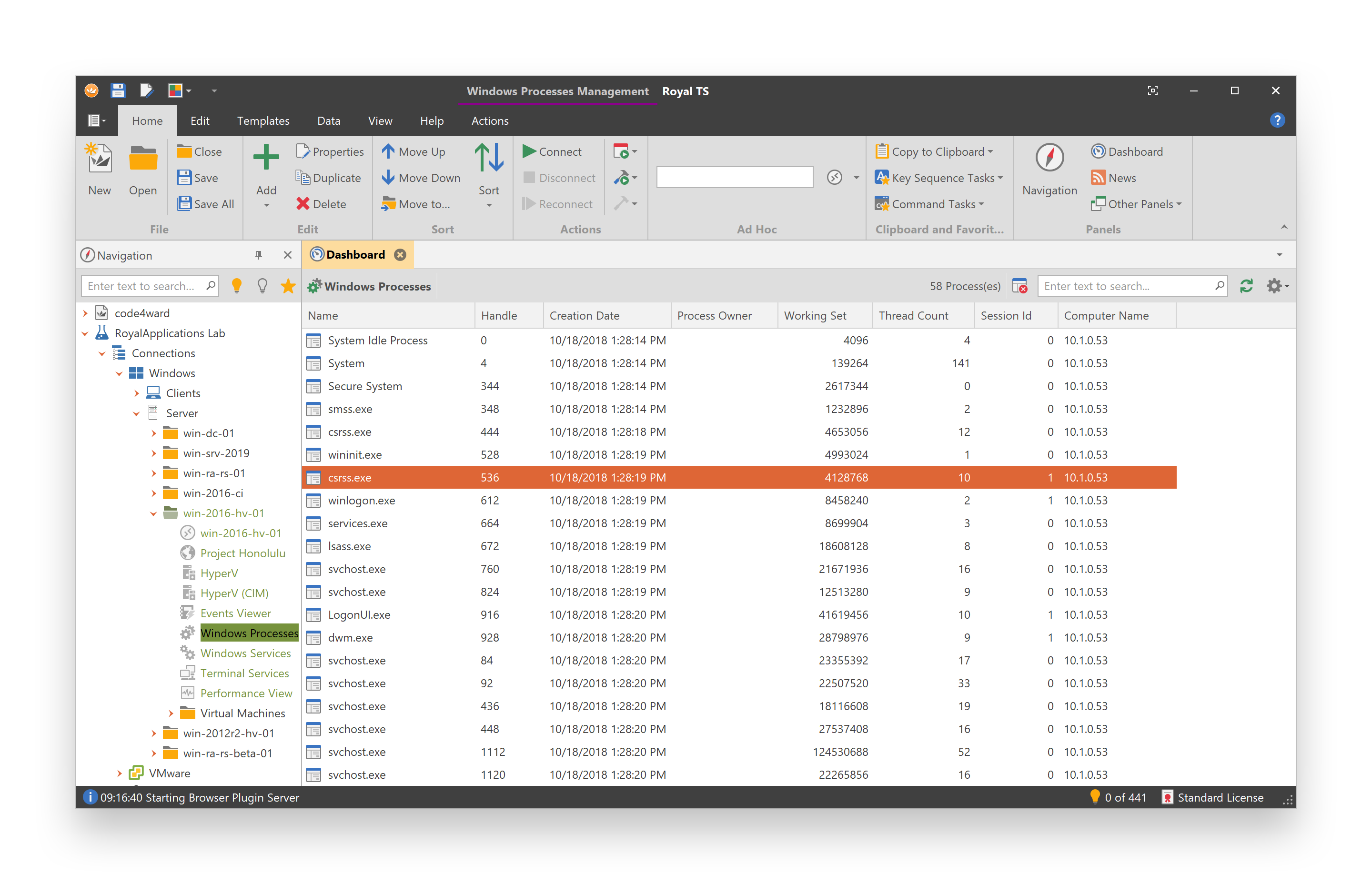 WindowsProcesses_Dashboard